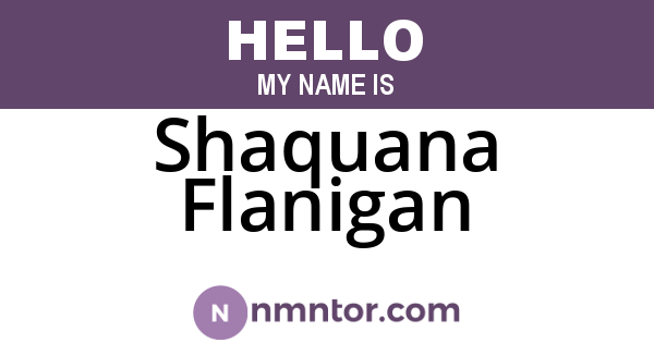 Shaquana Flanigan