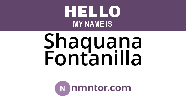 Shaquana Fontanilla