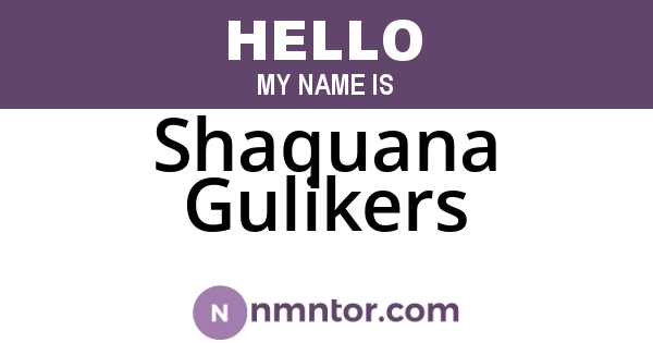 Shaquana Gulikers