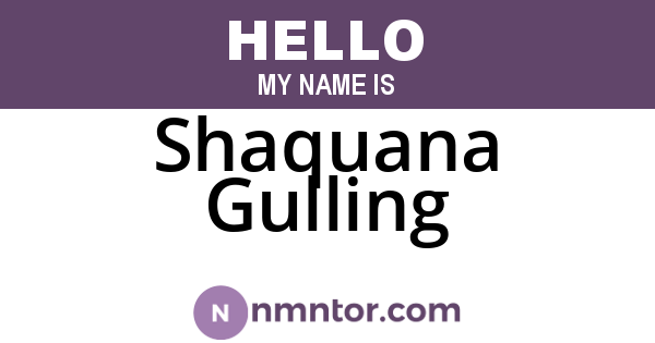 Shaquana Gulling