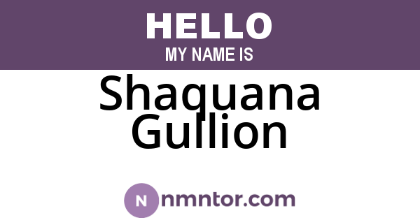 Shaquana Gullion