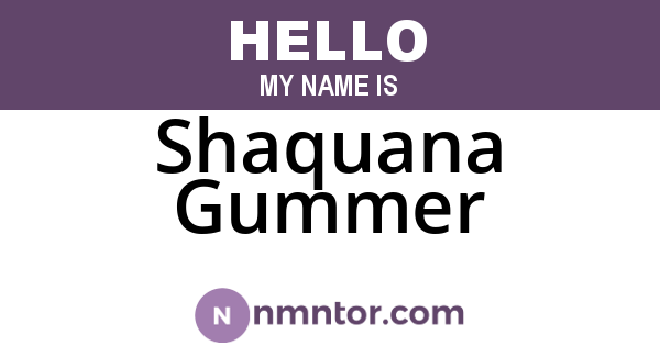 Shaquana Gummer
