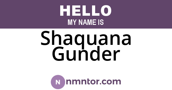 Shaquana Gunder