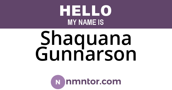 Shaquana Gunnarson