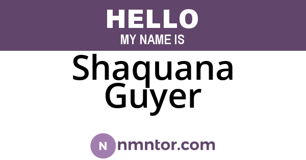Shaquana Guyer