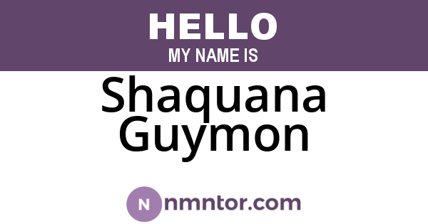 Shaquana Guymon