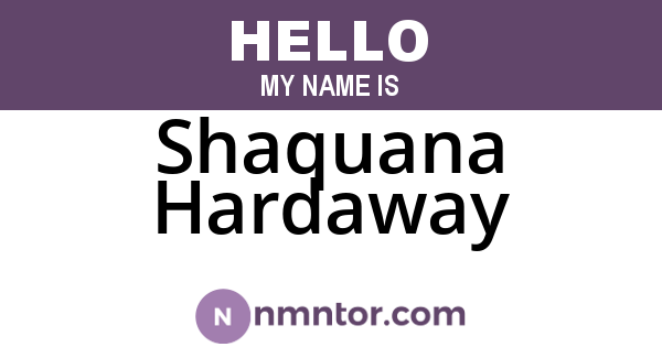 Shaquana Hardaway