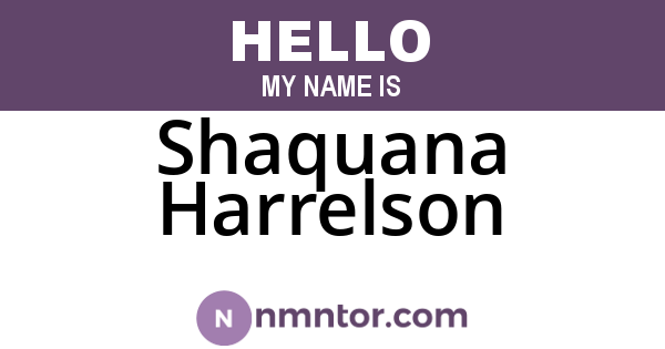 Shaquana Harrelson