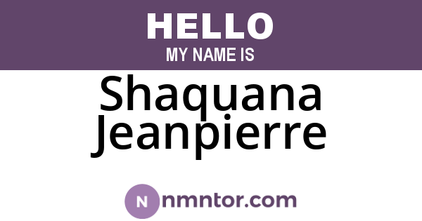 Shaquana Jeanpierre