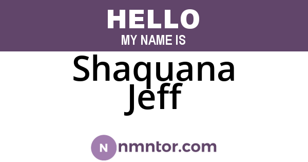 Shaquana Jeff
