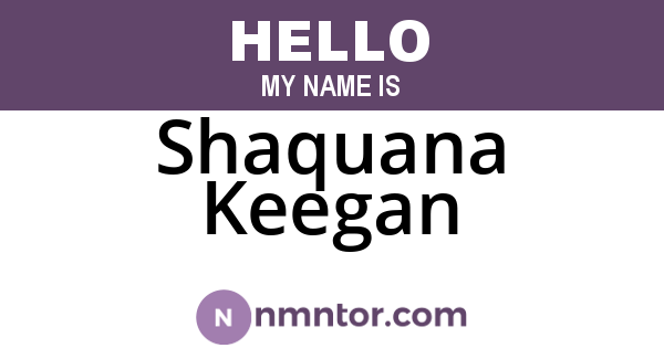 Shaquana Keegan