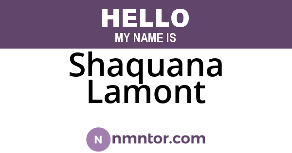 Shaquana Lamont