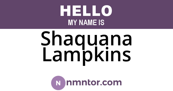 Shaquana Lampkins