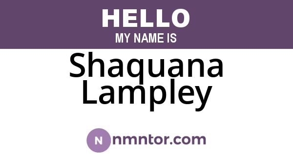 Shaquana Lampley