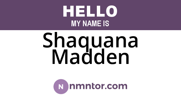 Shaquana Madden