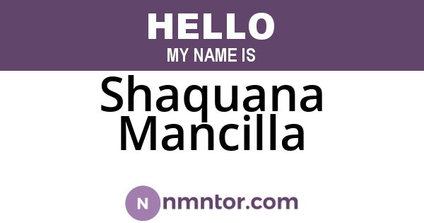 Shaquana Mancilla