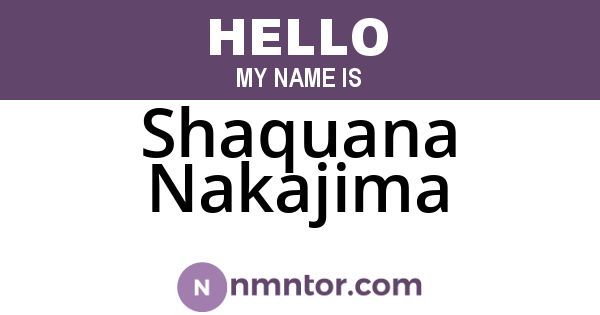 Shaquana Nakajima