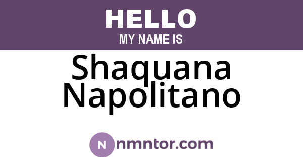 Shaquana Napolitano