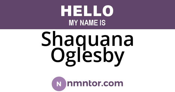 Shaquana Oglesby