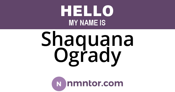 Shaquana Ogrady