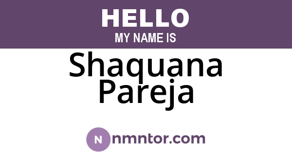 Shaquana Pareja