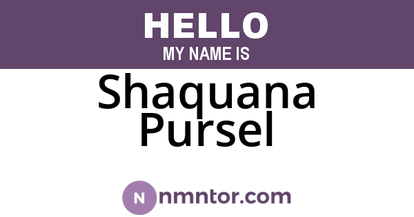 Shaquana Pursel