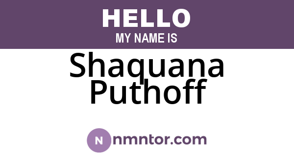 Shaquana Puthoff