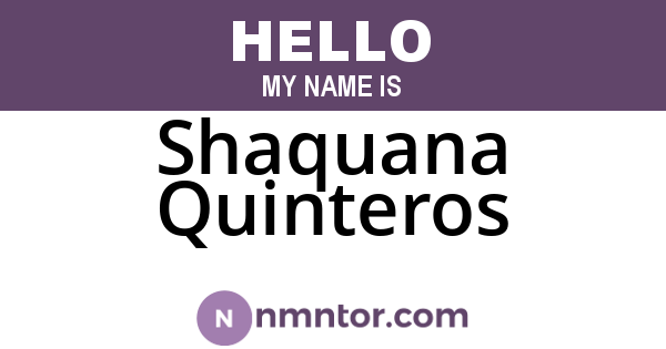 Shaquana Quinteros