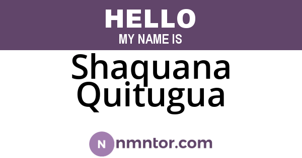 Shaquana Quitugua