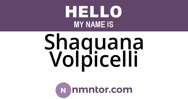 Shaquana Volpicelli