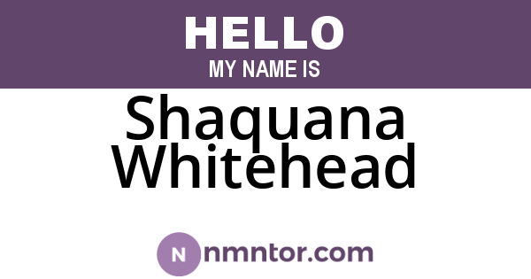 Shaquana Whitehead
