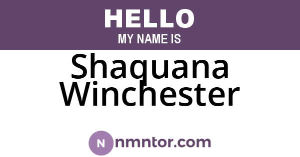 Shaquana Winchester