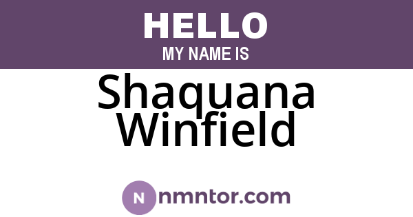 Shaquana Winfield