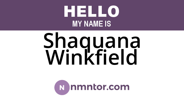 Shaquana Winkfield