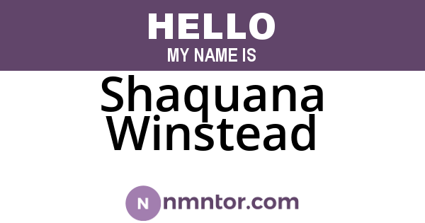 Shaquana Winstead