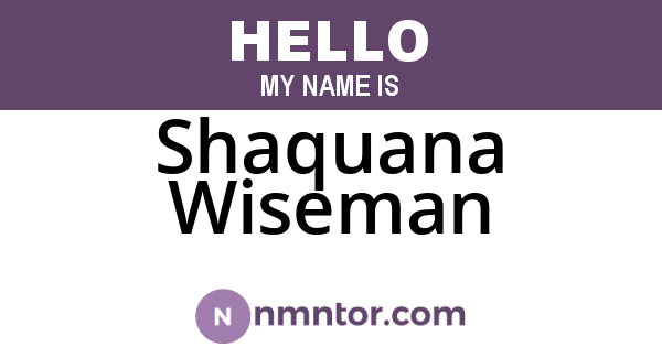 Shaquana Wiseman