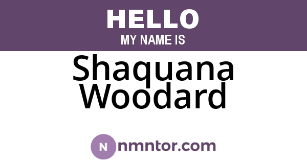 Shaquana Woodard