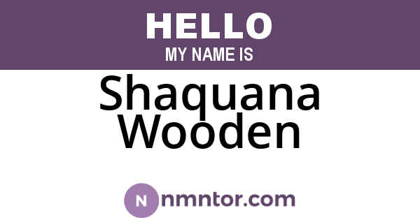 Shaquana Wooden