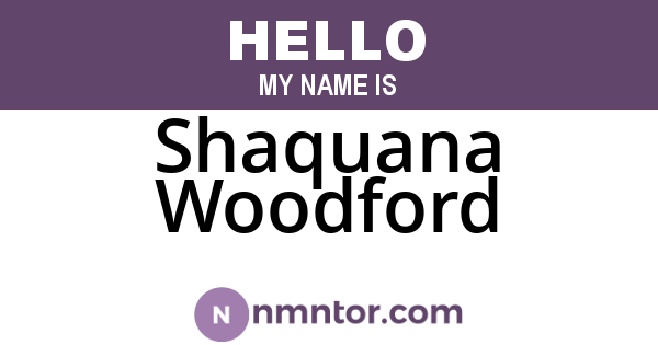 Shaquana Woodford