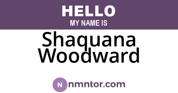 Shaquana Woodward