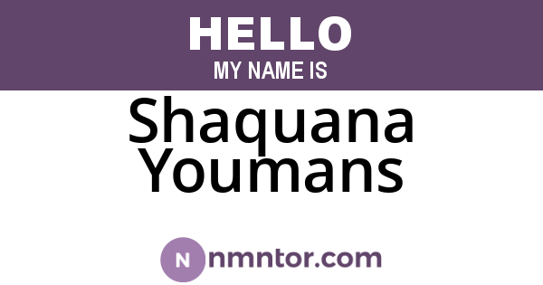 Shaquana Youmans