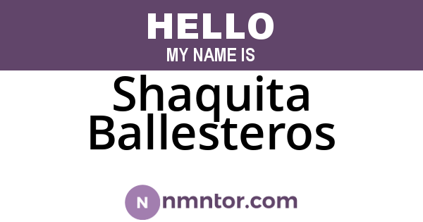 Shaquita Ballesteros
