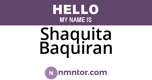 Shaquita Baquiran