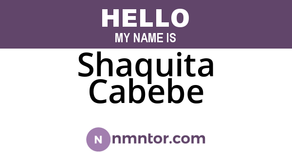 Shaquita Cabebe