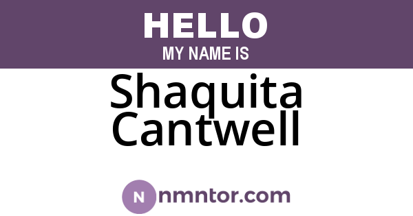 Shaquita Cantwell