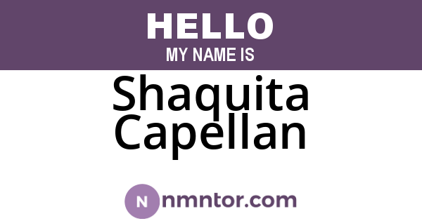 Shaquita Capellan