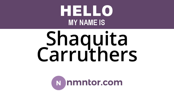 Shaquita Carruthers