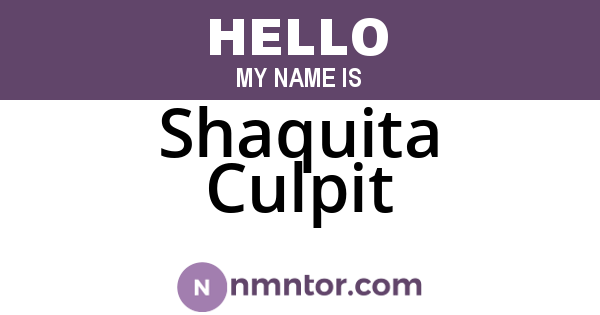 Shaquita Culpit