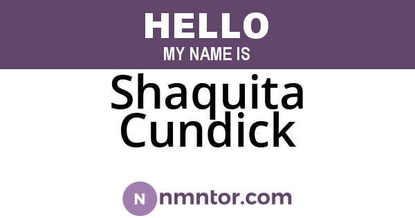 Shaquita Cundick