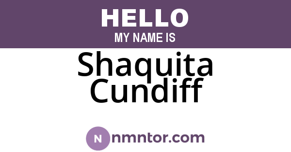Shaquita Cundiff